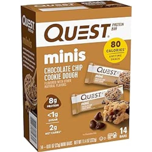 Quest Nutrition Mini Chocolate Chip Cookie Dough Protein Bars, 14 Count