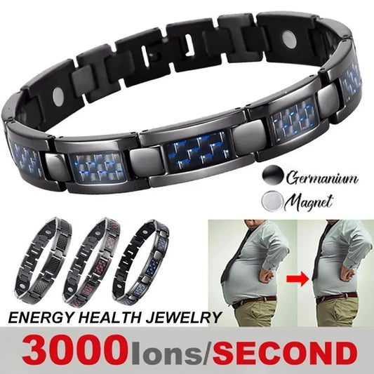 Power Balance Magnetic Therapy Bracelet Bangle with Neodymium Magnet and Negative Ion Health Weight Loss Magnetic Bracelet