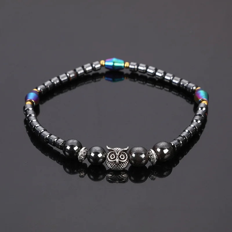 Magnet Anklets for Women Men Owl Animals Stone Magnetic Therapy Bracelets Anklet Pain Relief Slimming Health Jewelry