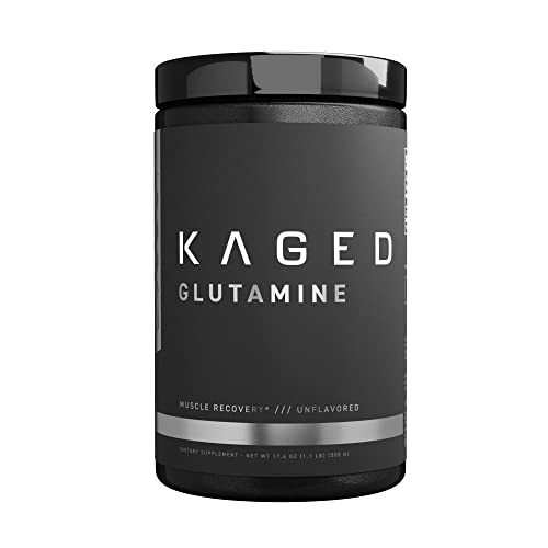 Kaged L-Glutamine Powder 500 Gram, Vegan, Support Recovery, Post Workout, Glutamine, Banned-Substance Free, Unflavored, 100 Servings