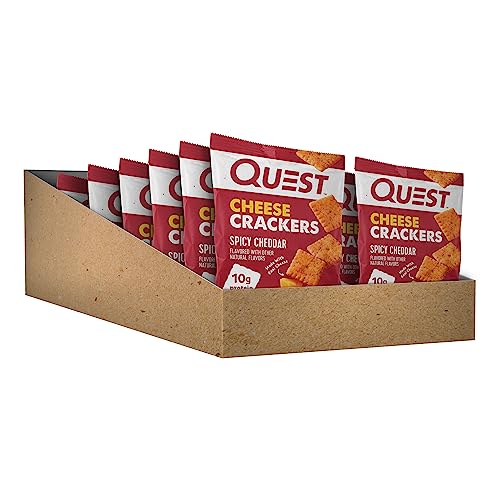 Quest Nutrition Cheese Crackers, Spicy Cheddar Blast, 12 Count (1.06 oz bags)