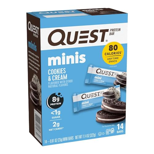 Quest Nutrition Mini Cookies & Cream Protein Bars, 14 Count