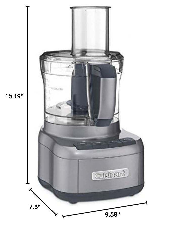 Cuisinart 8 Cup Food Processor, 350-Watt Motor, Gunmetal, FP-8GMP1