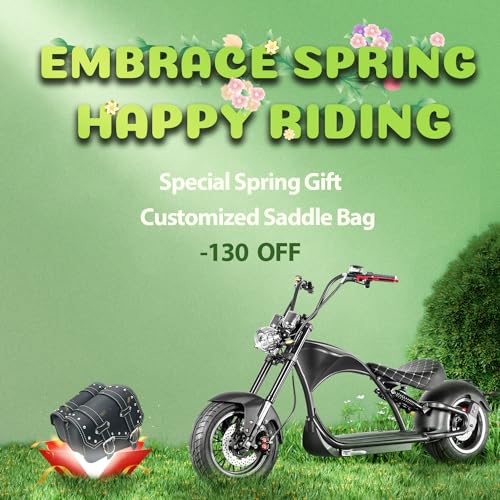 eAhora M1P [2024 Upgraded] 37Mph 2000W Electric Motorcycle for Adults DOT Approved, 40Miles 60V 30ah Lithium Battery, 12in Vacuum Tires Full Suspension for Urban Commuting, Electric Moped