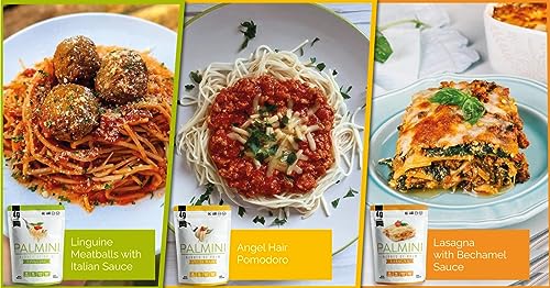 NEW !! Palmini Pouch VARIETY PACK | Linguine | Angel Hair | Lasagna | Rice | Mashed | 4g of Carbs | As Seen On Shark Tank | Gluten Free (12 Ounce)