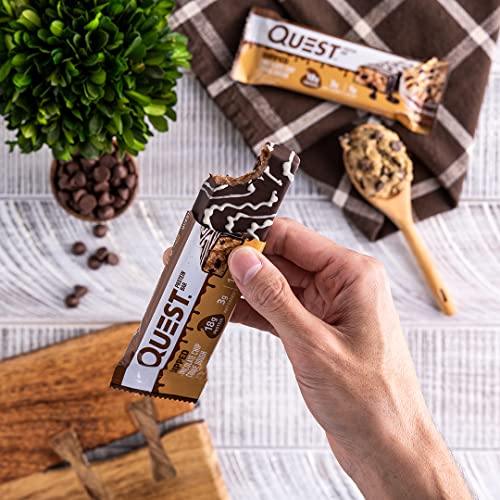 NEW Quest Nutrition Dipped Chocolate Chip Cookie Dough Protein Bars, 12 Ct