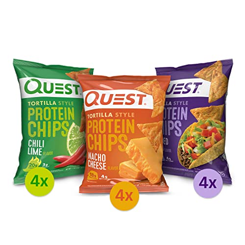 Quest Nutrition Tortilla Style Protein Chips Variety Pack, (Pack of 12)