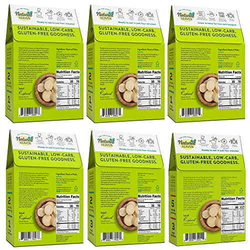 Natural Heaven Hearts of Palm Healthy Food Variety Pack Pasta And Rice (Angel Hair, Spaghetti, Lasagna, White rice, Brown Rice, Creamy Mash - 1 of Each) | Gluten-Free | Low Carb - 4g of Carbs | Keto Food | Paleo | Vegan | (9 Ounce – 6 Count)